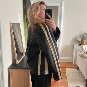 ❌ sold on depop - Oversized vintage moto jacket